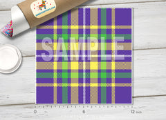 Mardi gras Feather  Patterned HTV 1168