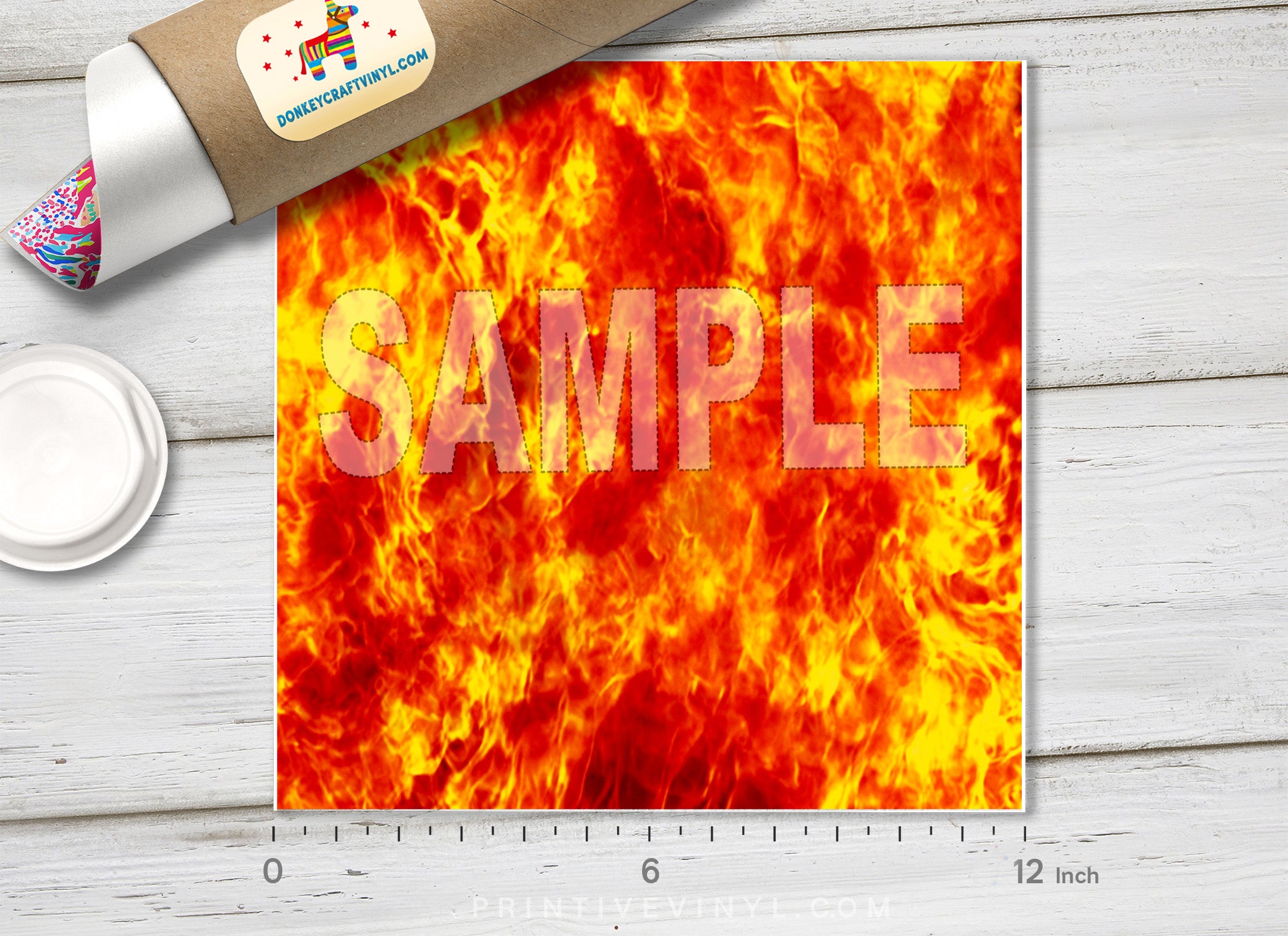 FIRE FLAME Patterned Adhesive Vinyl 392
