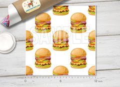 Food Burger Patterned HTV 1105