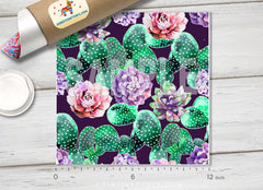 Watercolor Cactus Patterned HTV  969
