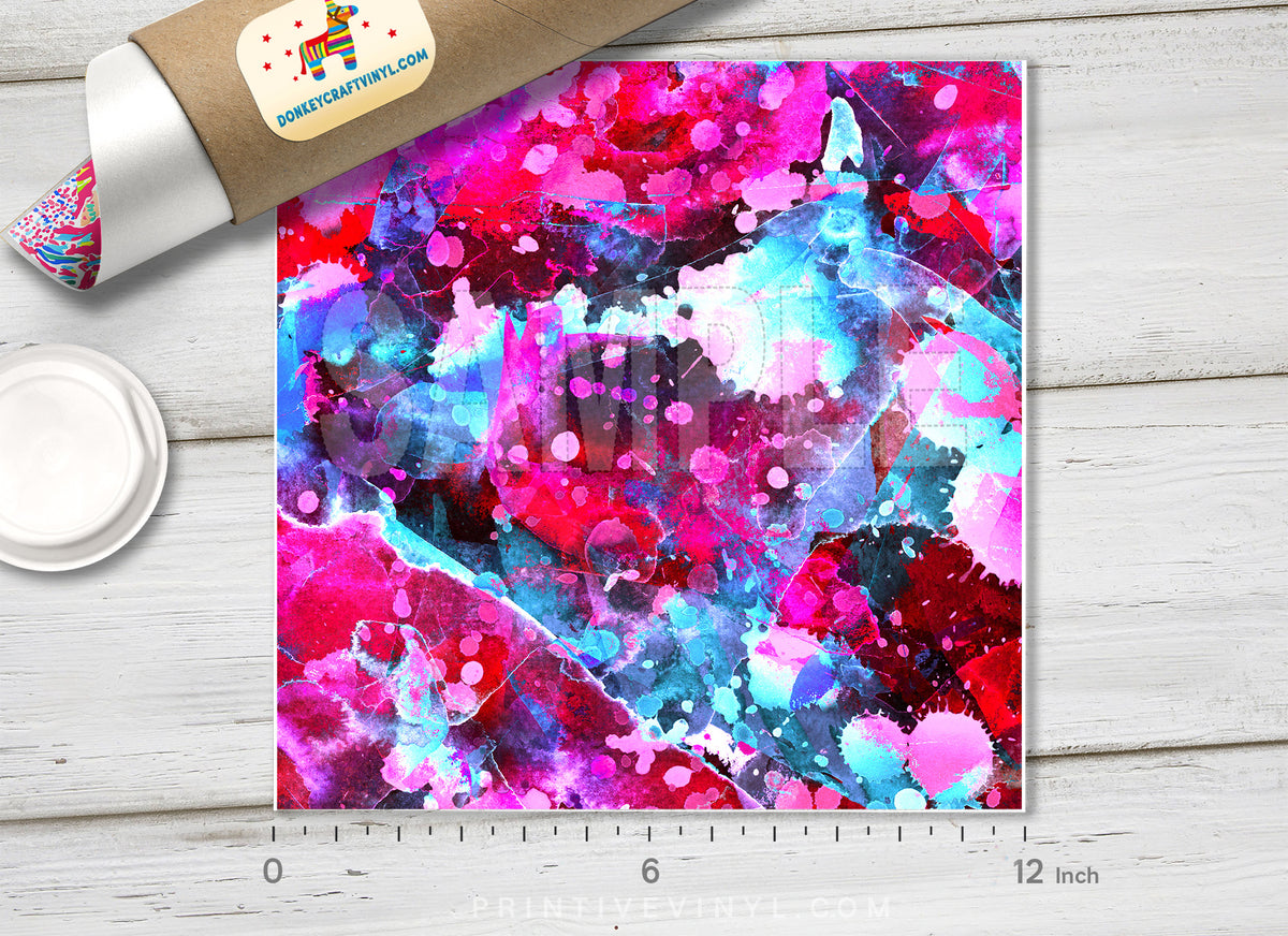 Abstract Splatter Patterned HTV 447