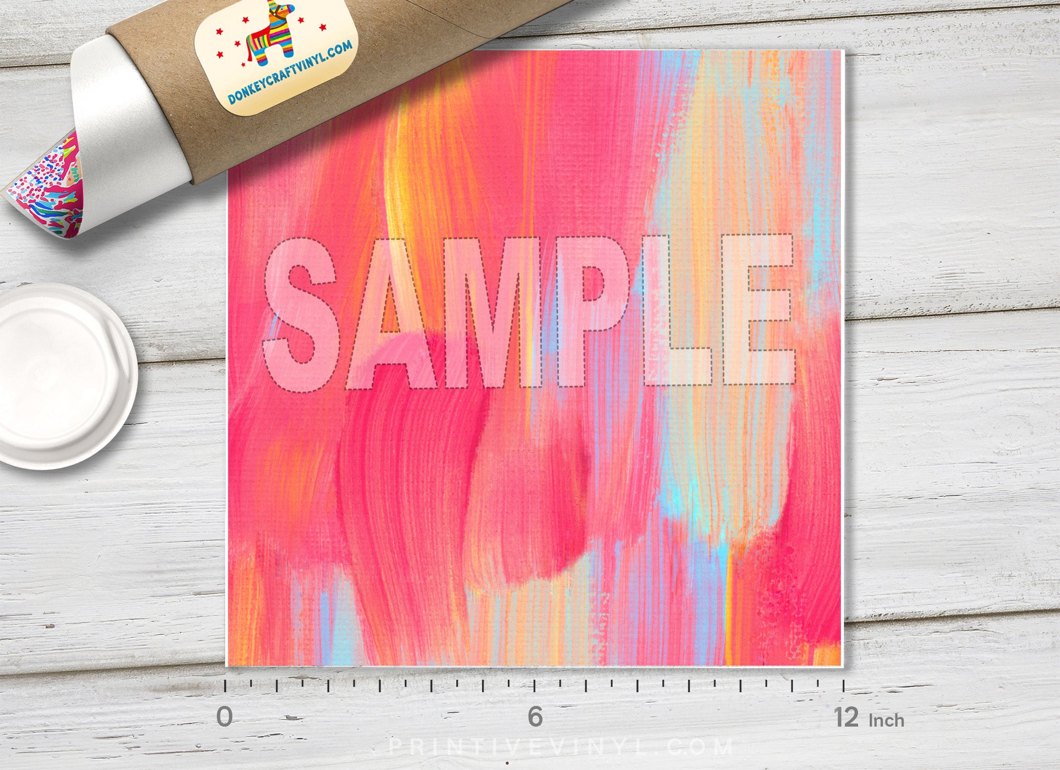 Abstract Pink Paint Patterned HTV 356