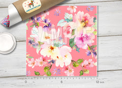 Watercolor Flowers Patterned HTV 619