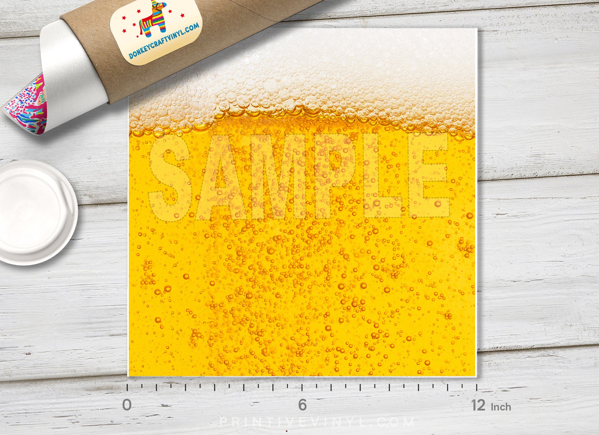Beer with bubble Printed HTV- 789
