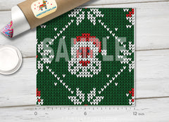 Santa Claus Knitted Pattern Adhesive Vinyl 577