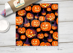 Halloween Pumpkins Pattern Adhesive Vinyl 484
