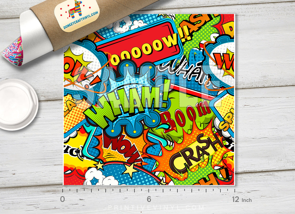 Comic Book Patterned HTV 1373