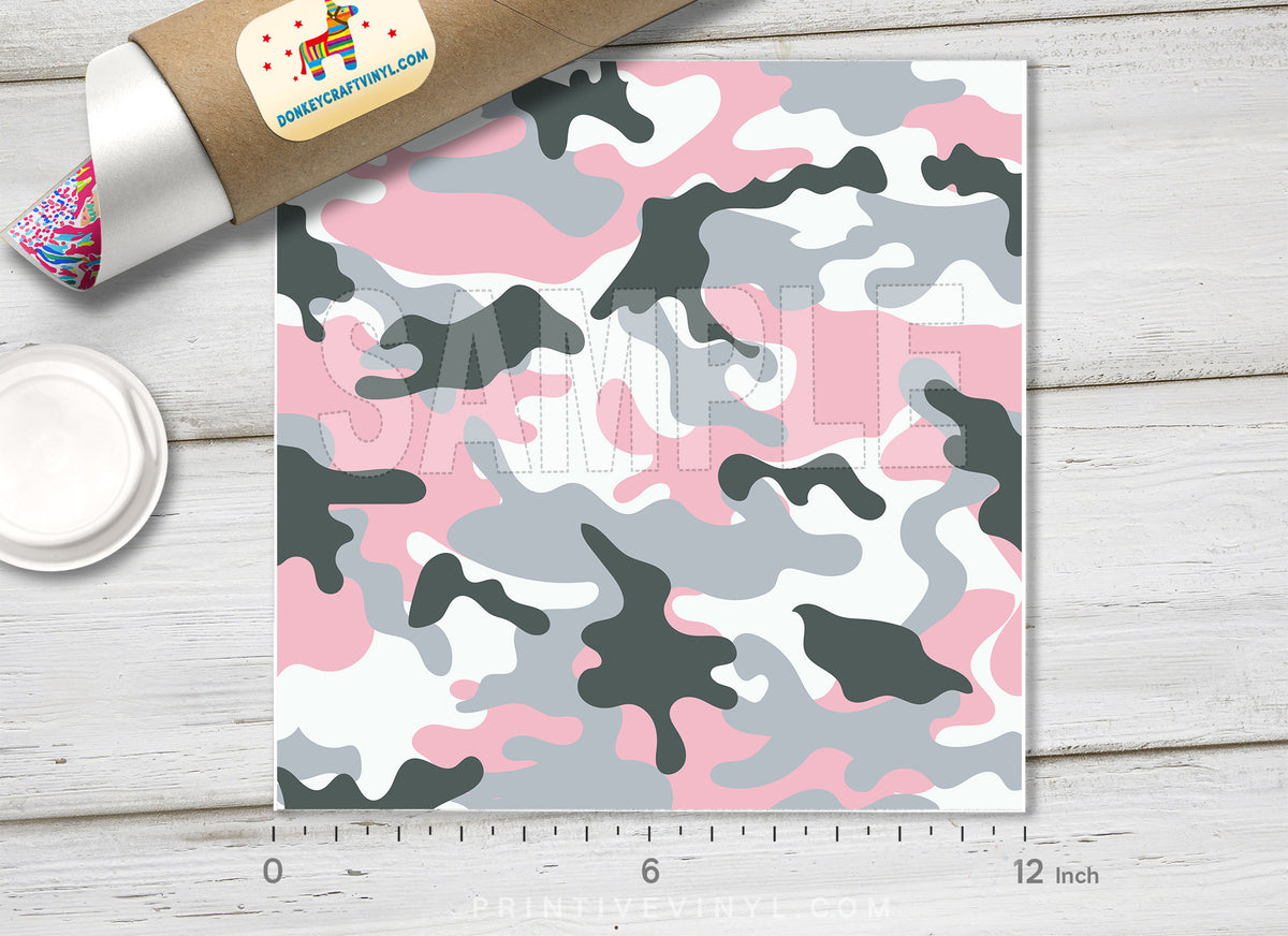 Military Camouflage Pattern Adhesive Vinyl 496