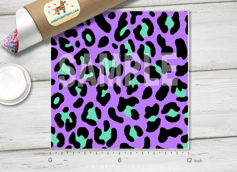 Purple Leopard Patterned HTV 1080