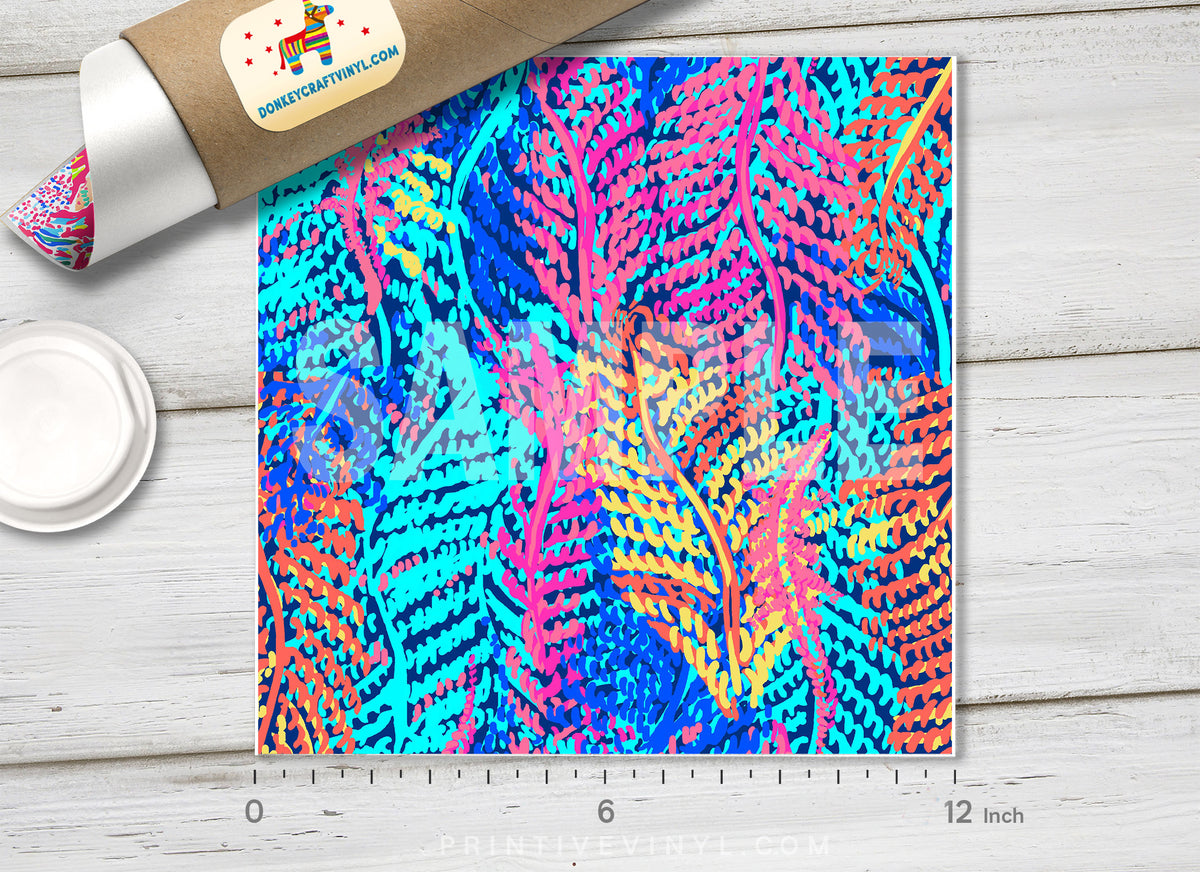 Lilly P Inspired Pastel Corals Patterned HTV-L021