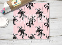 Pink Palm Tree Patterned HTV 1254