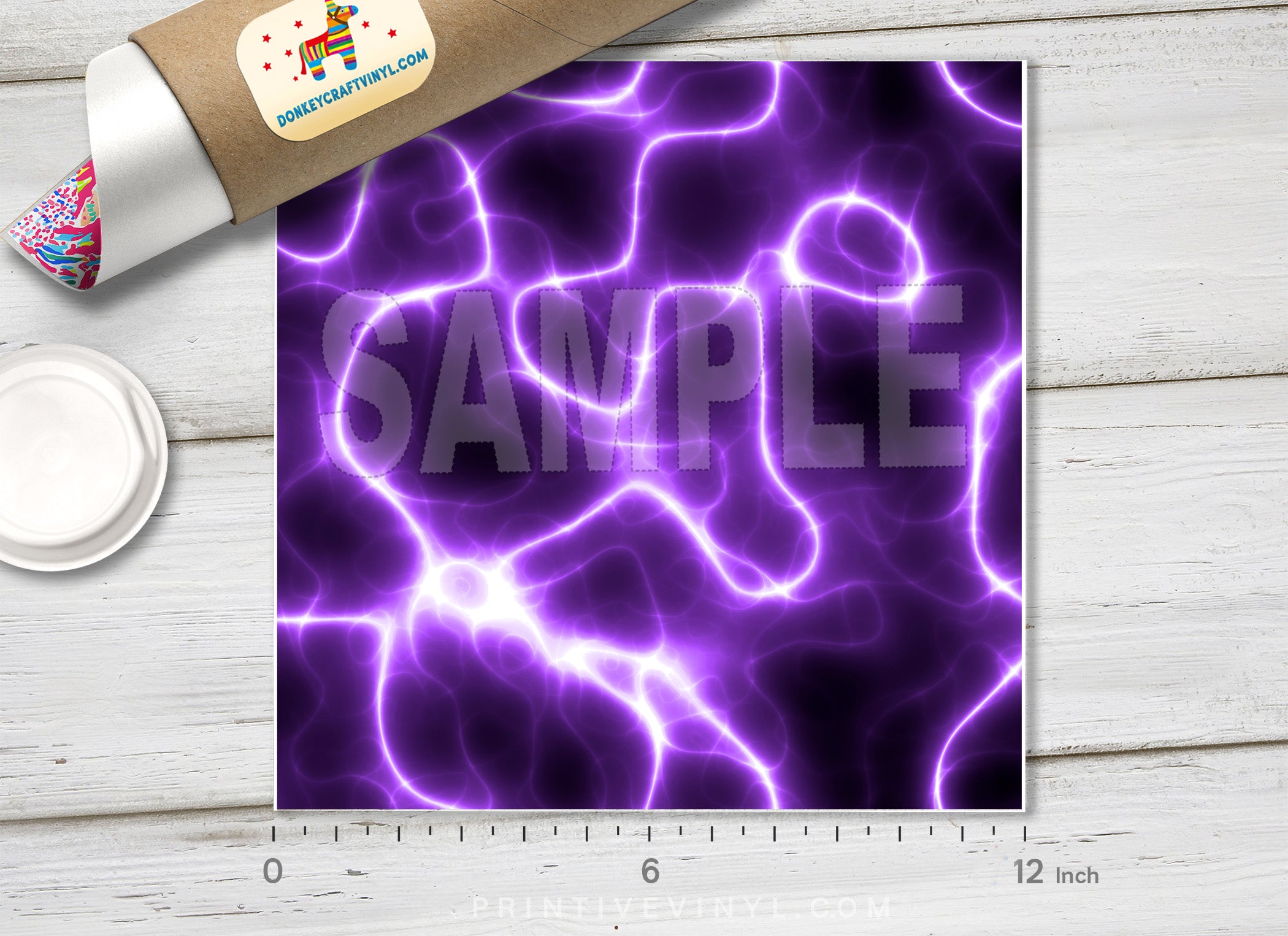 Purple Electricity Lightning Patterned HTV 412