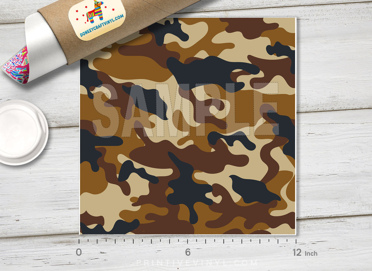 Military Camouflage Pattern Adhesive Vinyl 498
