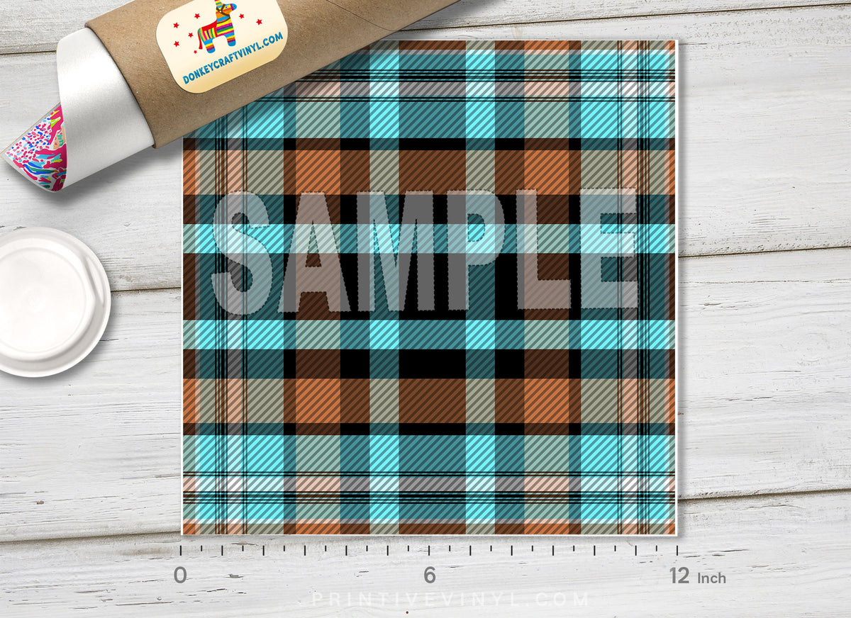 Tartan Plaid Patterned Adhesive Vinyl 457