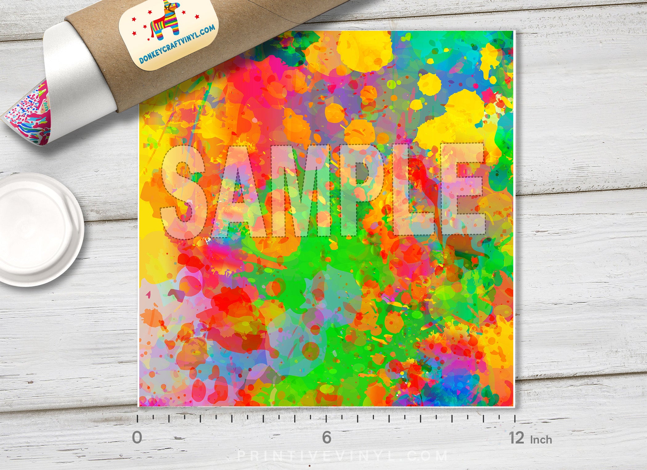 Abstract Colorful Splash  Patterned HTV  552