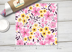 Pink Small Flower Patterned HTV 1191