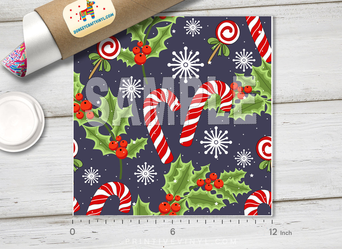Candy Canes Patterned HTV X00