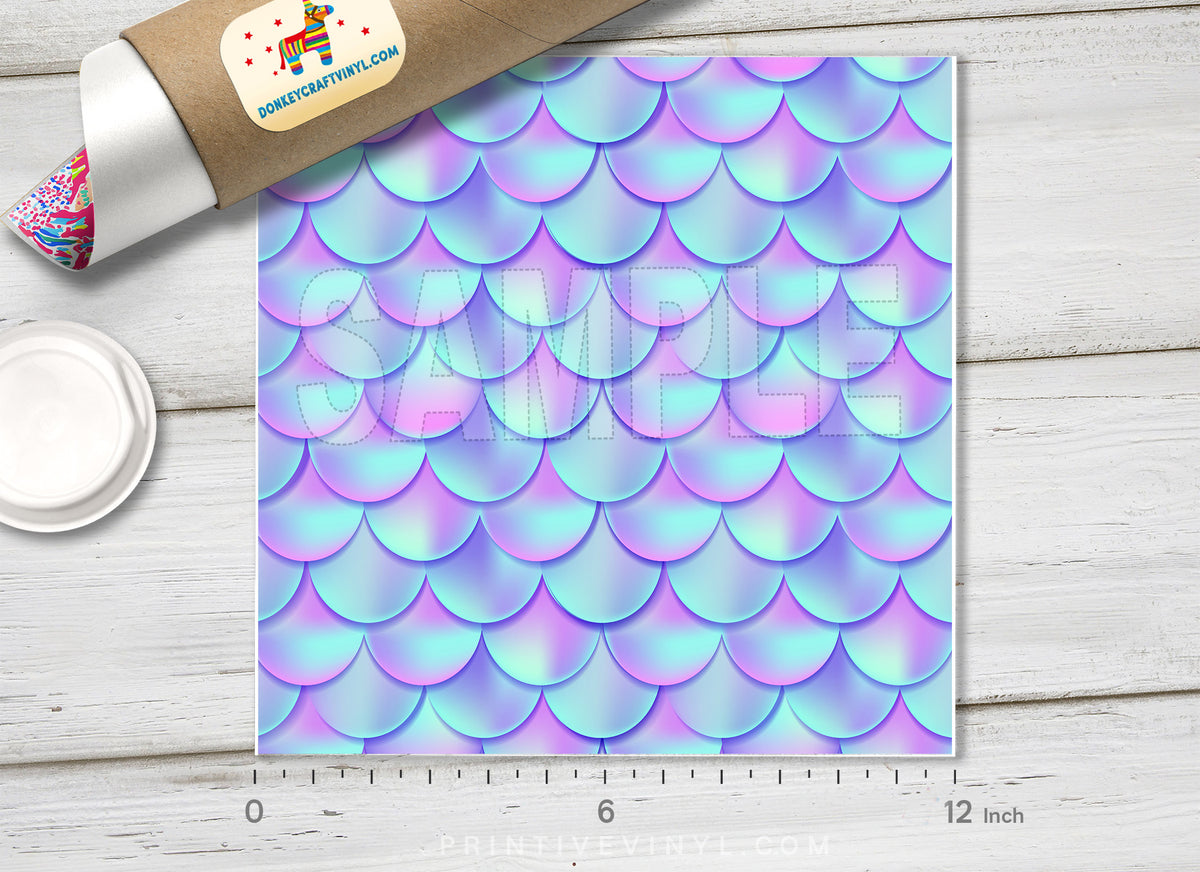 Mermaid Tail scales Patterned HTV 530