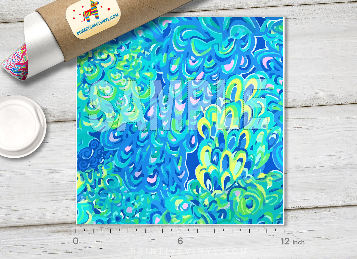 Lilly p Inspir Lagoon Patterned HTV L032