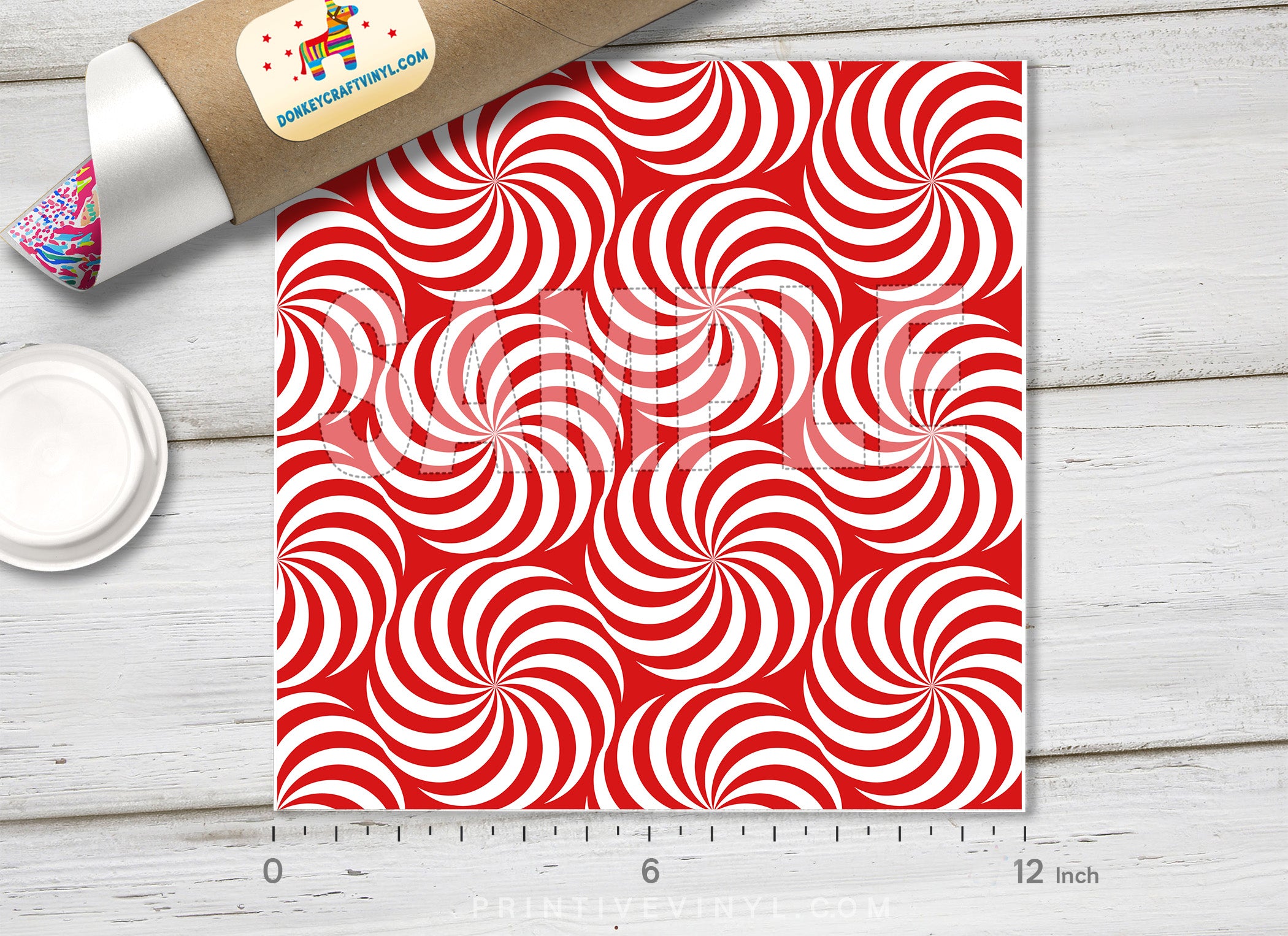 Christmas Swirl candies     Patterned HTV  583