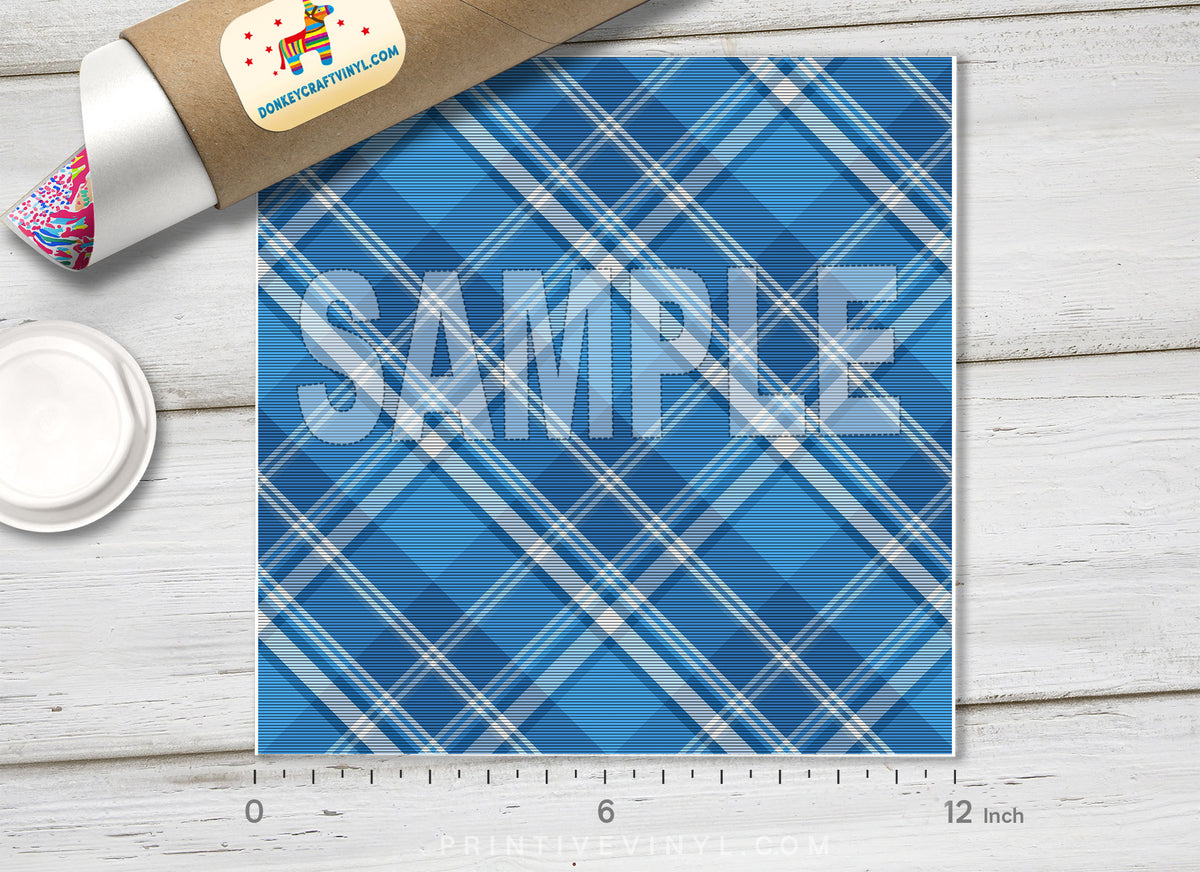 Tartan Plaid Patterned Adhesive Vinyl 455