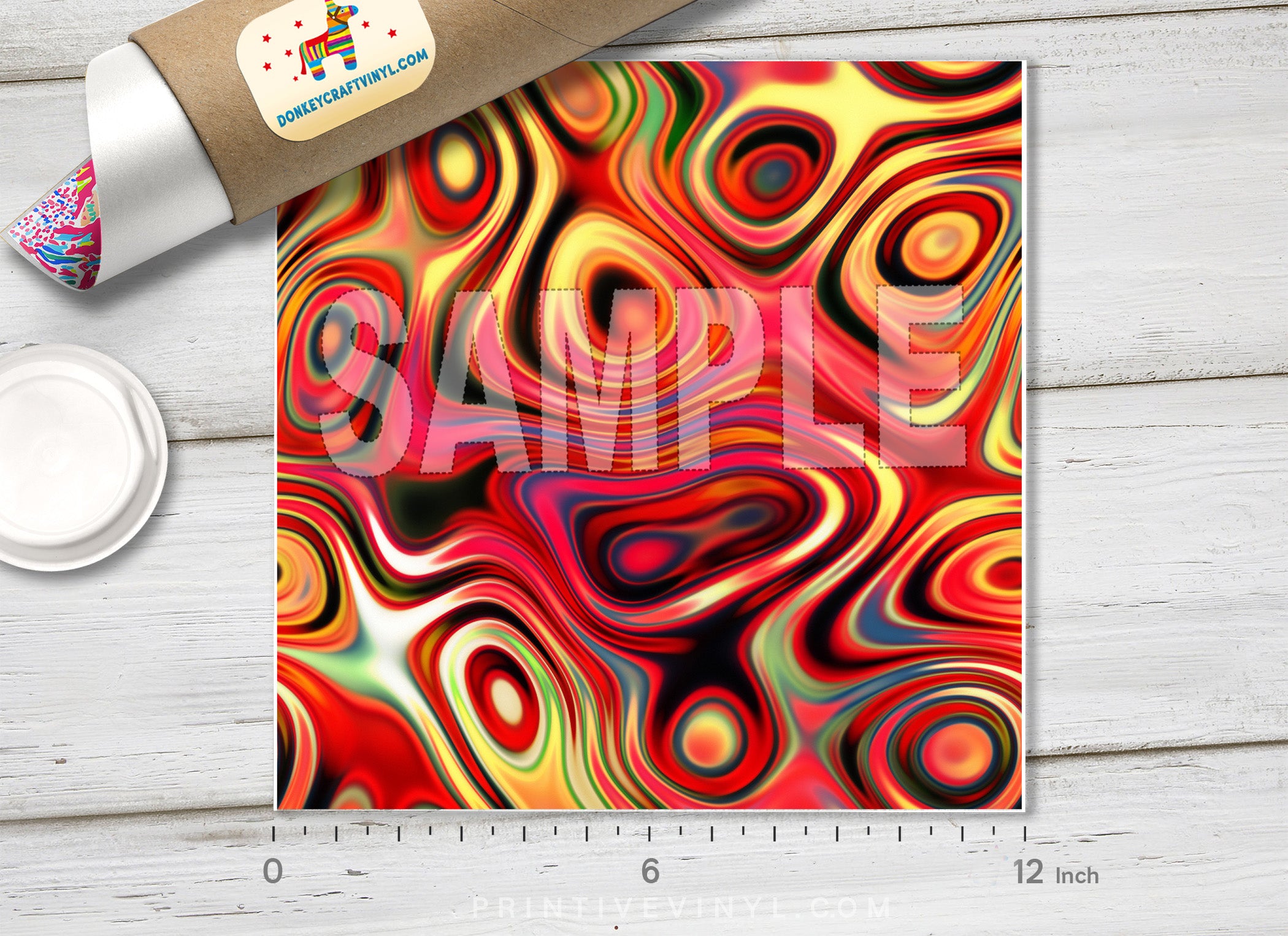 Abstract Psychelic Patterned HTV 584