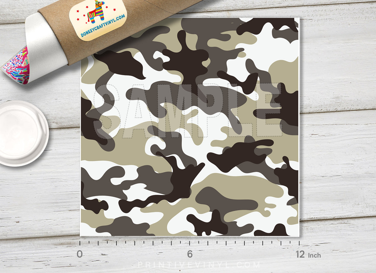 Military Camouflage Pattern Adhesive Vinyl 495
