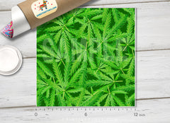Marijuana  weed Patterned HTV- 533