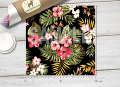 Tropical Flower Patterned Adhesive Vinyl 016