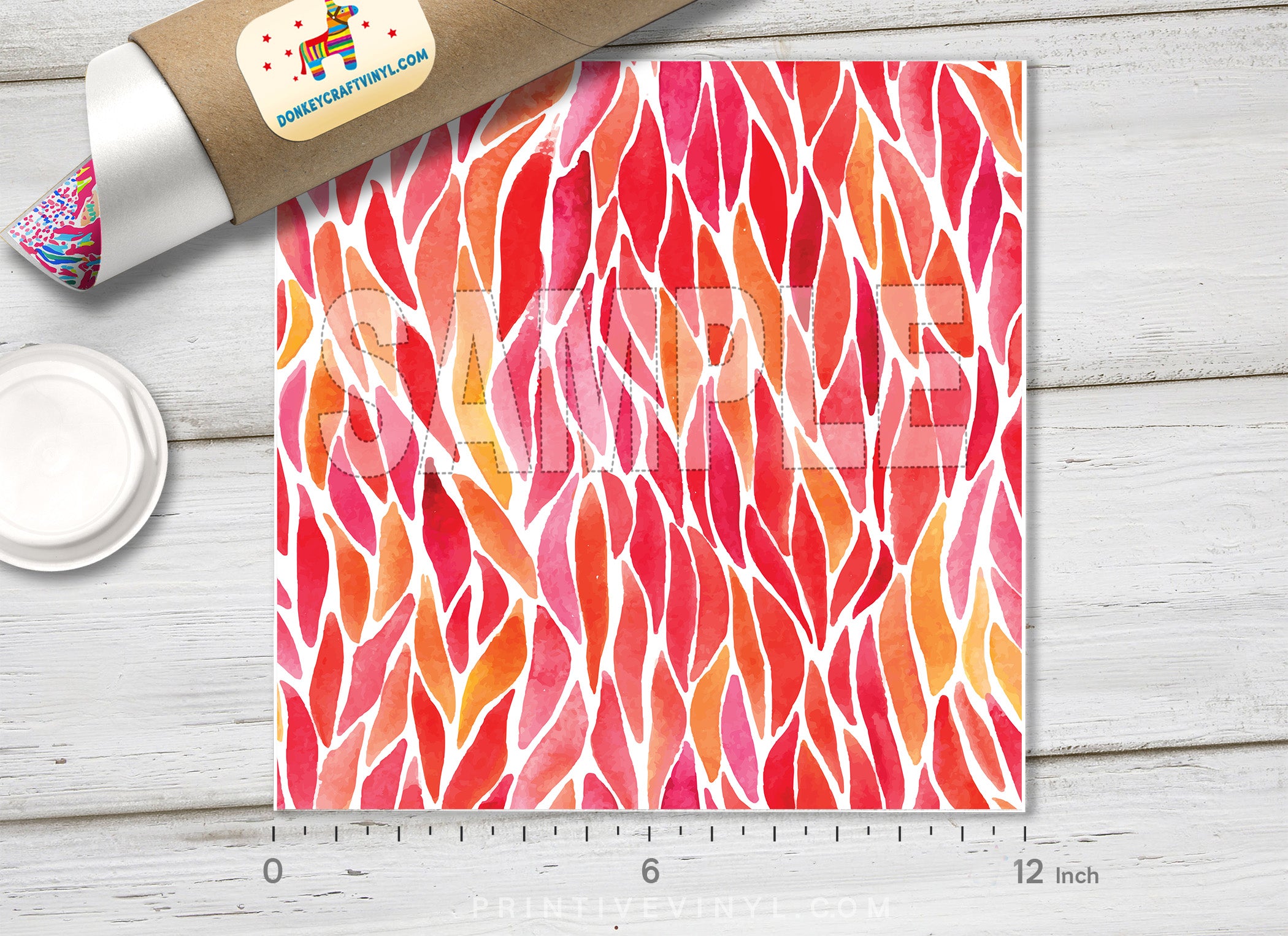 Watercolor Flame  Patterned HTV 133