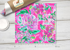 Floral Lilly inspired  Patterned HTV L125