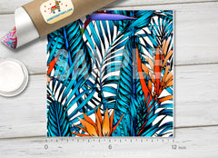 Tropical Palm Tree Leaves Patterned HTV- 911