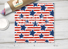 USA Stars and Stripes Patterned Adhesive Vinyl 060
