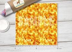 Blaze Fire Flame Patterned HTV 078