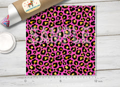 Pink Leopard Camouflage Printed HTV- 782
