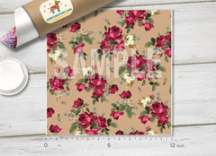 Rose Flower Patterned Adhesive Vinyl 293