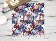 Decorative Flowers and Leaves  Patterned HTV 202