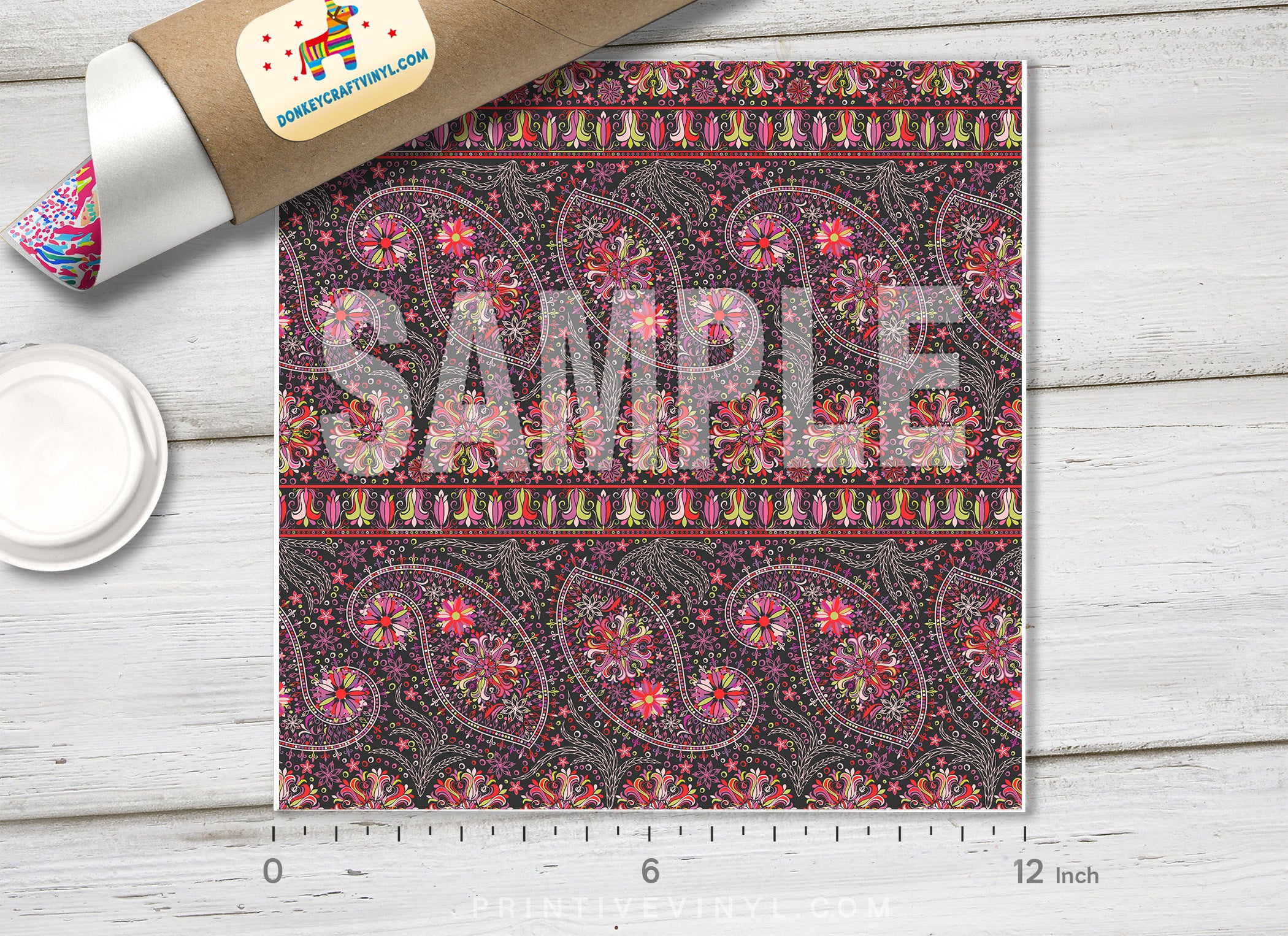 Ethnic Paisley Patterned HTV 090