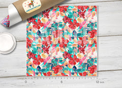 Watercolor Hibiscus Patterned HTV  431