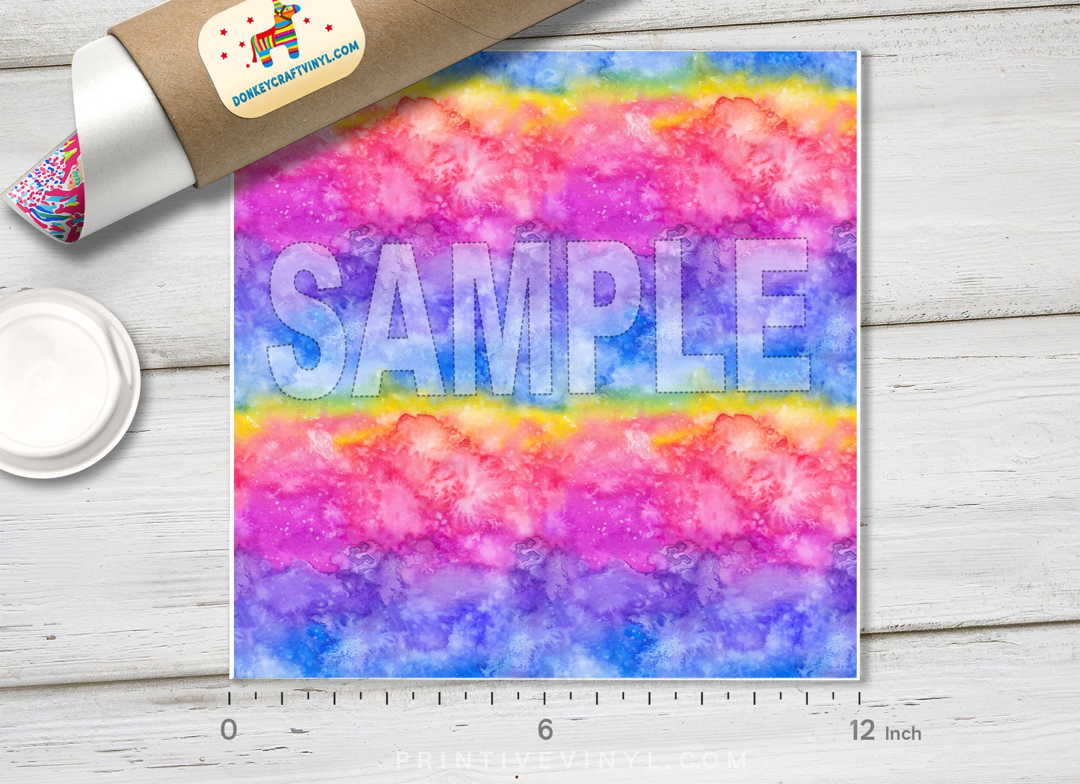 Rainbow Watercolor Patterned HTV 184