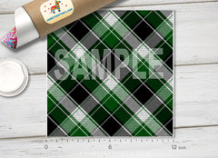 Green Plaid  Patterned HTV 376