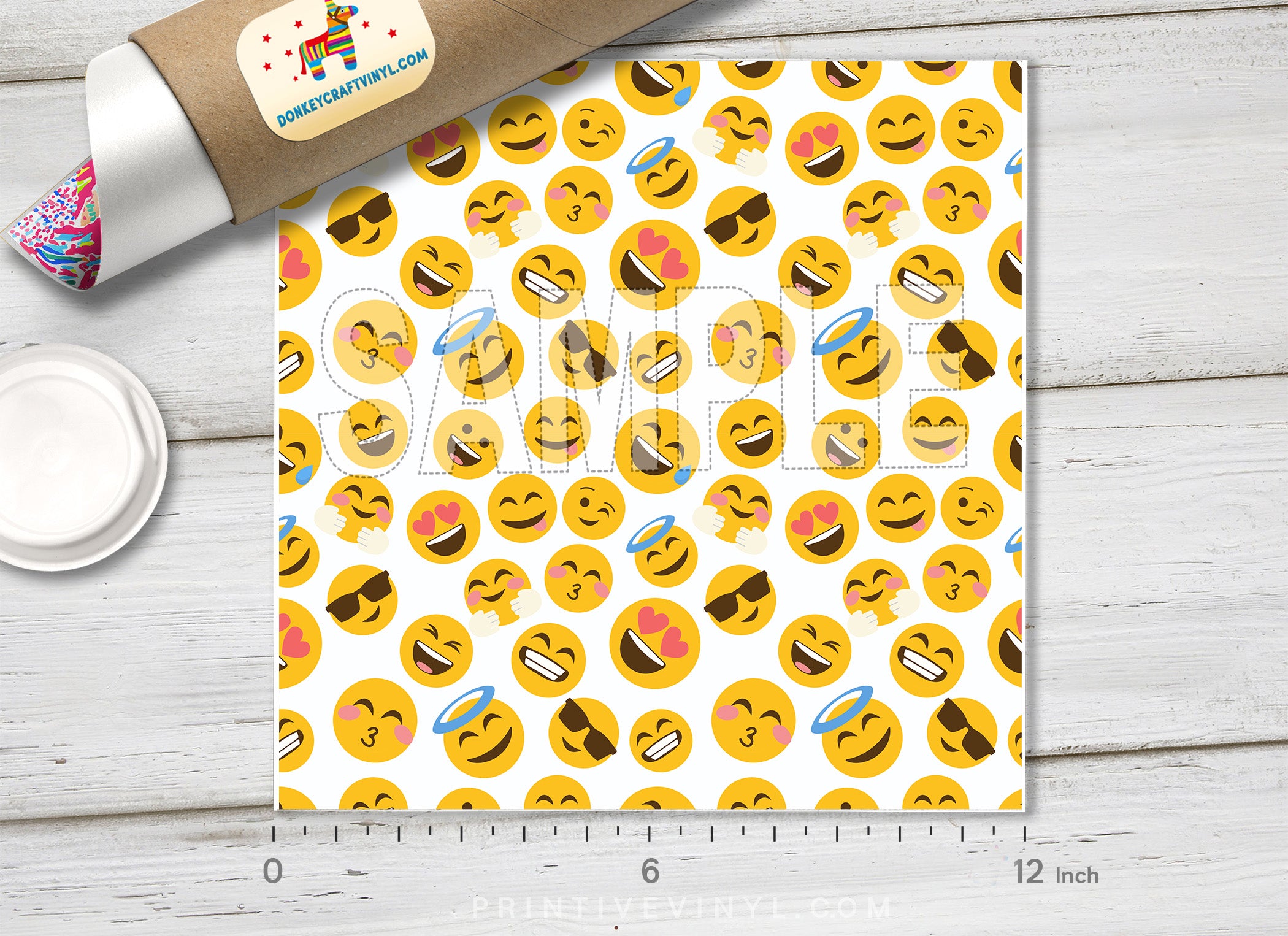 Emoji Patterned Adhesive Vinyl 189