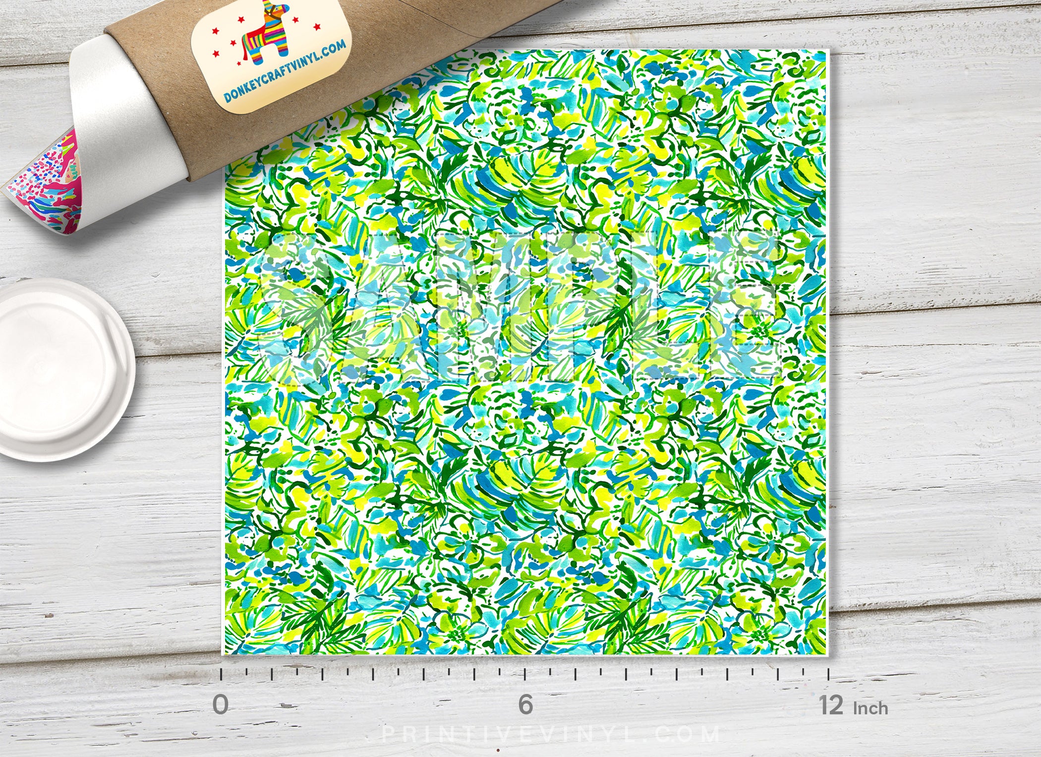 Summer Green  Patterned HTV  L099