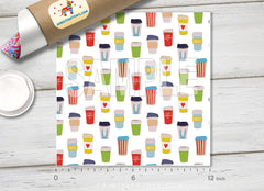 Coffee Cups Patterned HTV 1101
