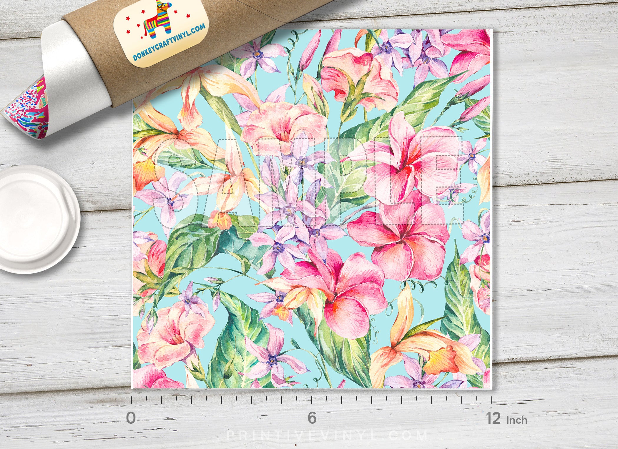 Floral tropical Patterned HTV 389