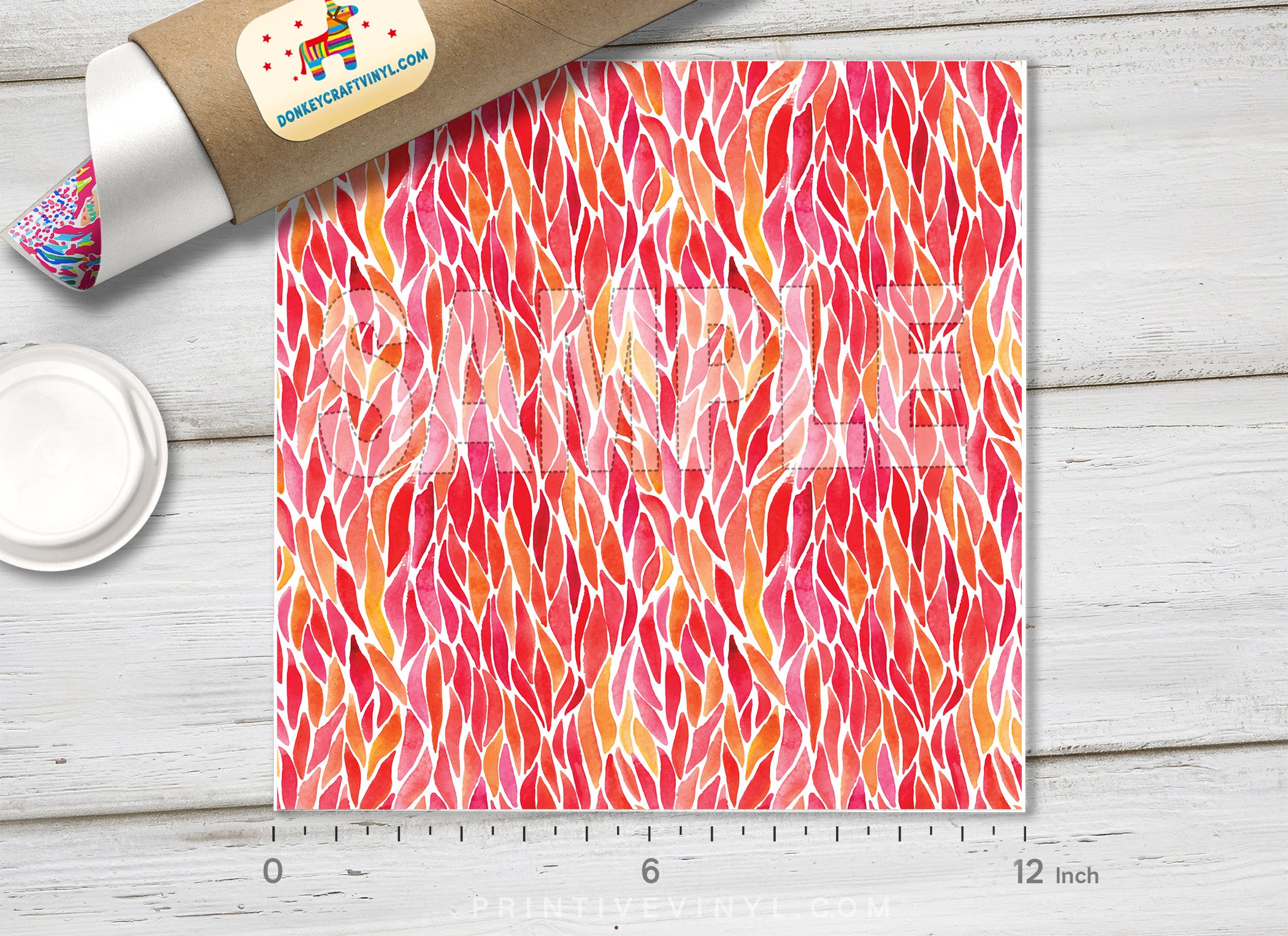 Watercolor Flame  Patterned HTV 133