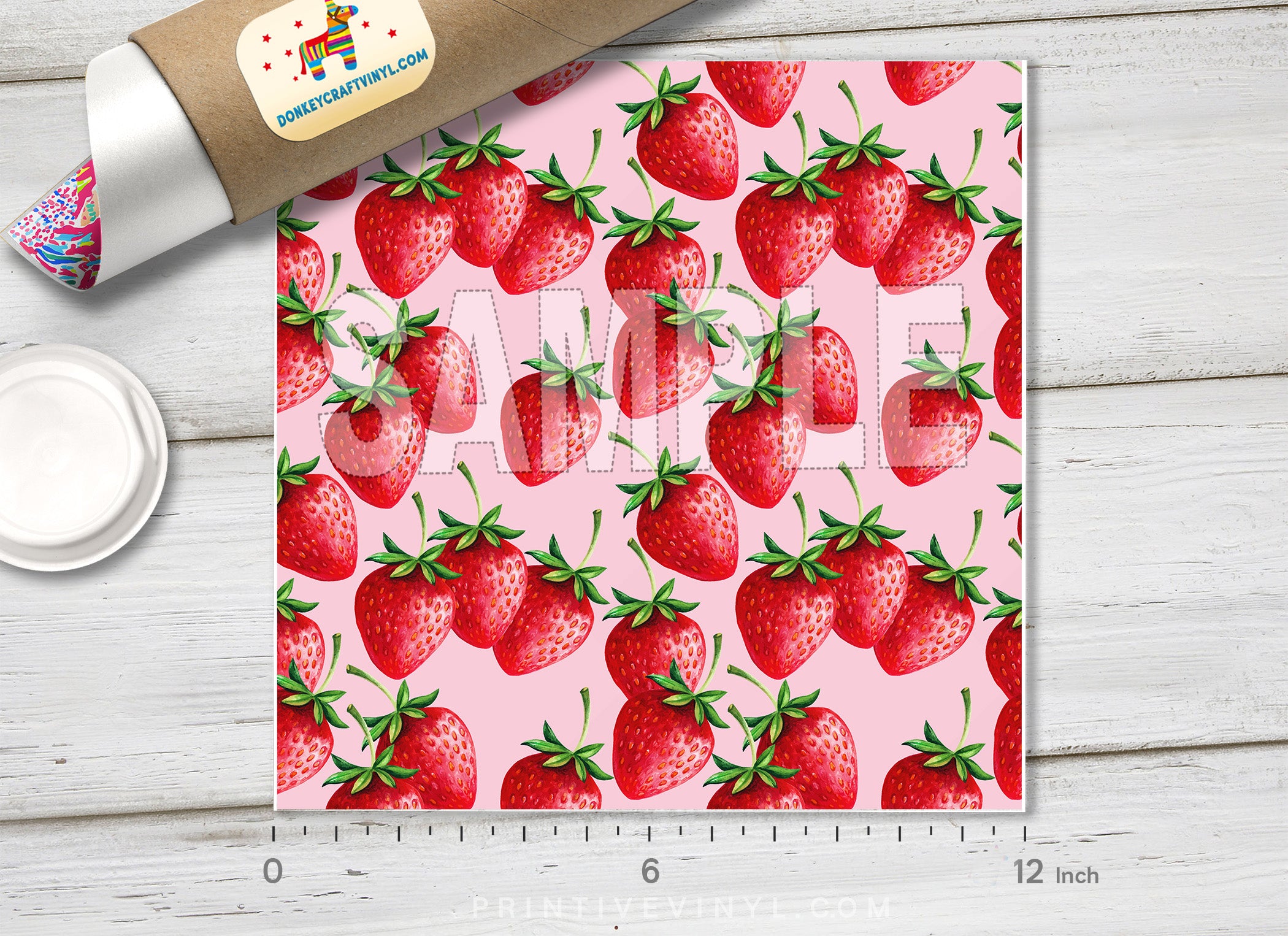 Strawberry Patterned HTV 1092