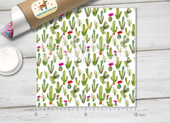 Watercolor Cactus Patterned HTV 1014