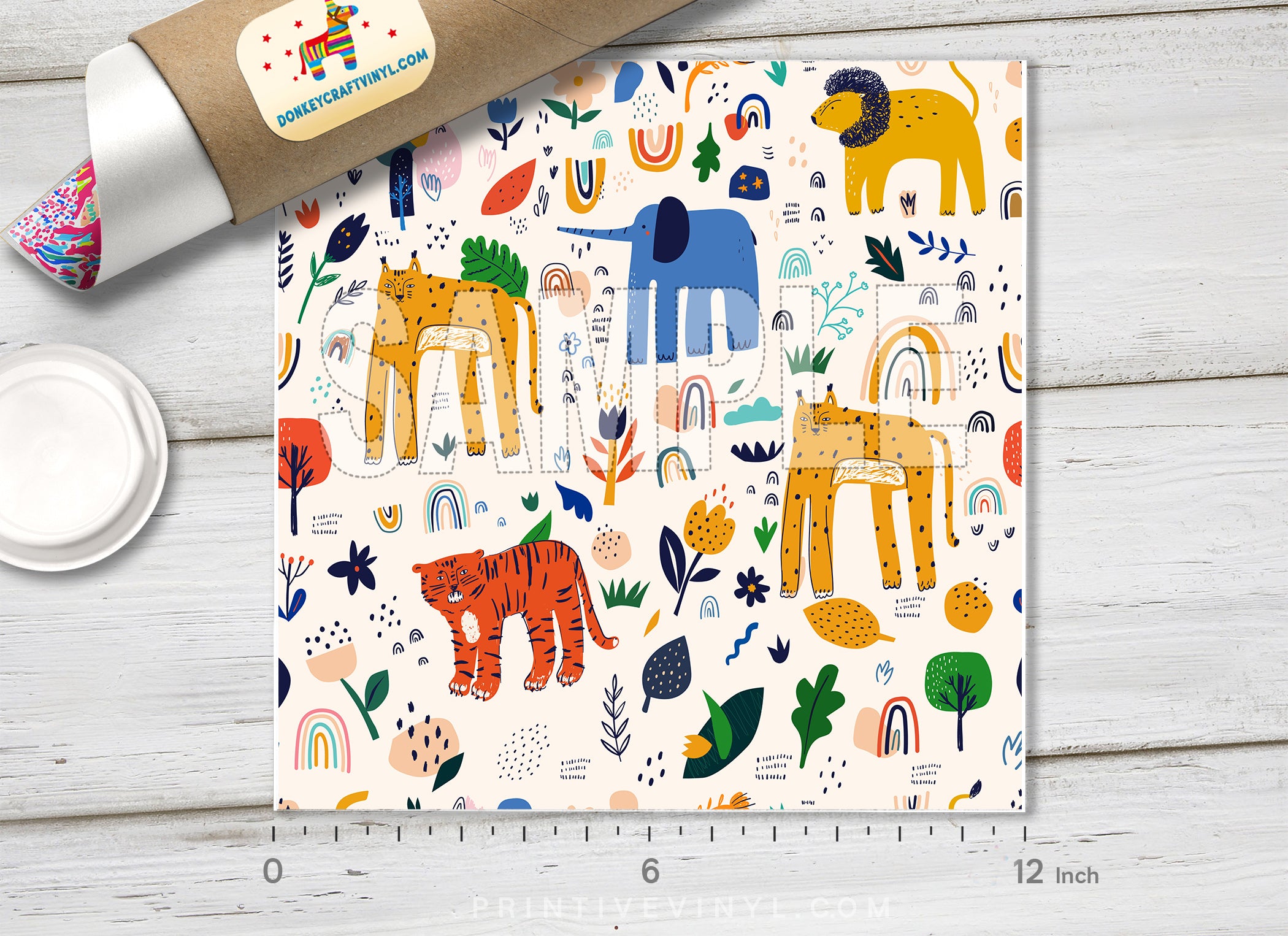 Animal Zoo Patterned HTV 1244