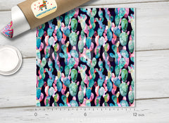 Watercolor Cactus Patterned HTV 507